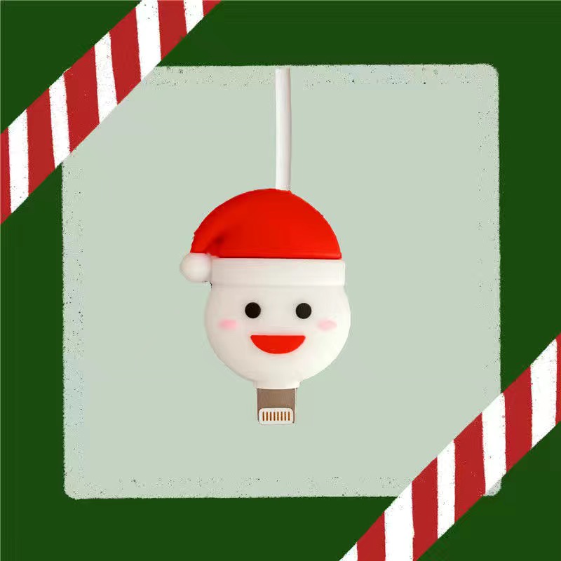 Phụ kiện bảo vệ dây cáp sạc chống đâm thủng hình hoạt hình giáng Sinh độc đáo