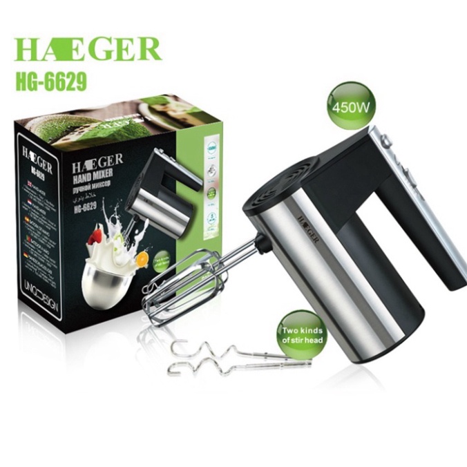 Máy đánh trứng cầm tay cao cấp HAEGER 450W
