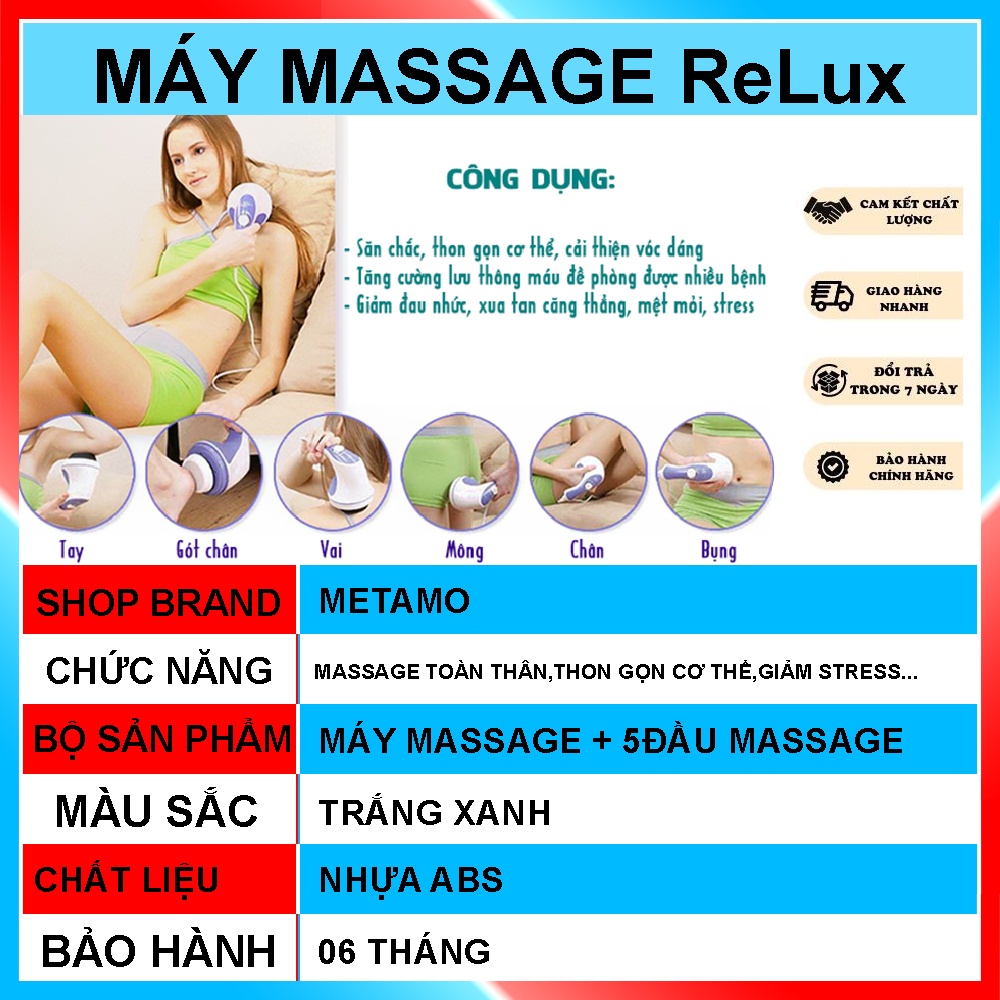 Máy massage toàn thân Relax giảm mỡ bụng sau sinh mang lại cho bạn cảm giác thoải mái, thư giãn, giảm đau nhức
