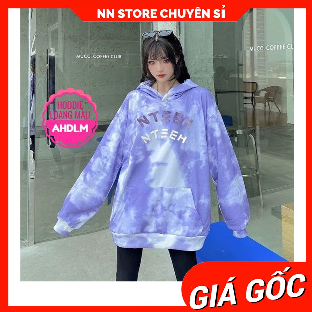 ÁO HOODIE NỈ LOANG MÀU CỰC CHẤT ⚡ẢNH THẬT⚡ ÁO NỈ CHUI