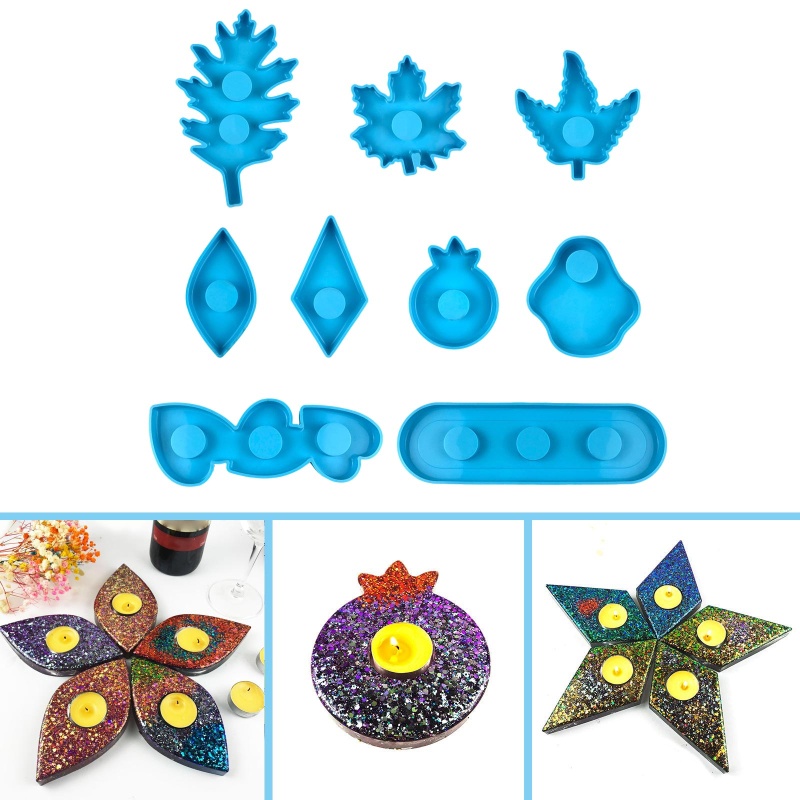 Khuôn Silicone Làm Nến Xà Phòng Hình Lá Phong