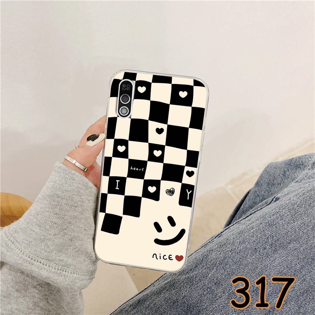 Ốp Lưng Vsmart Bee 3 - Vsmart Bee in hình họa tiết caro  - Chất liệu Silicon siêu bền, sang trọng