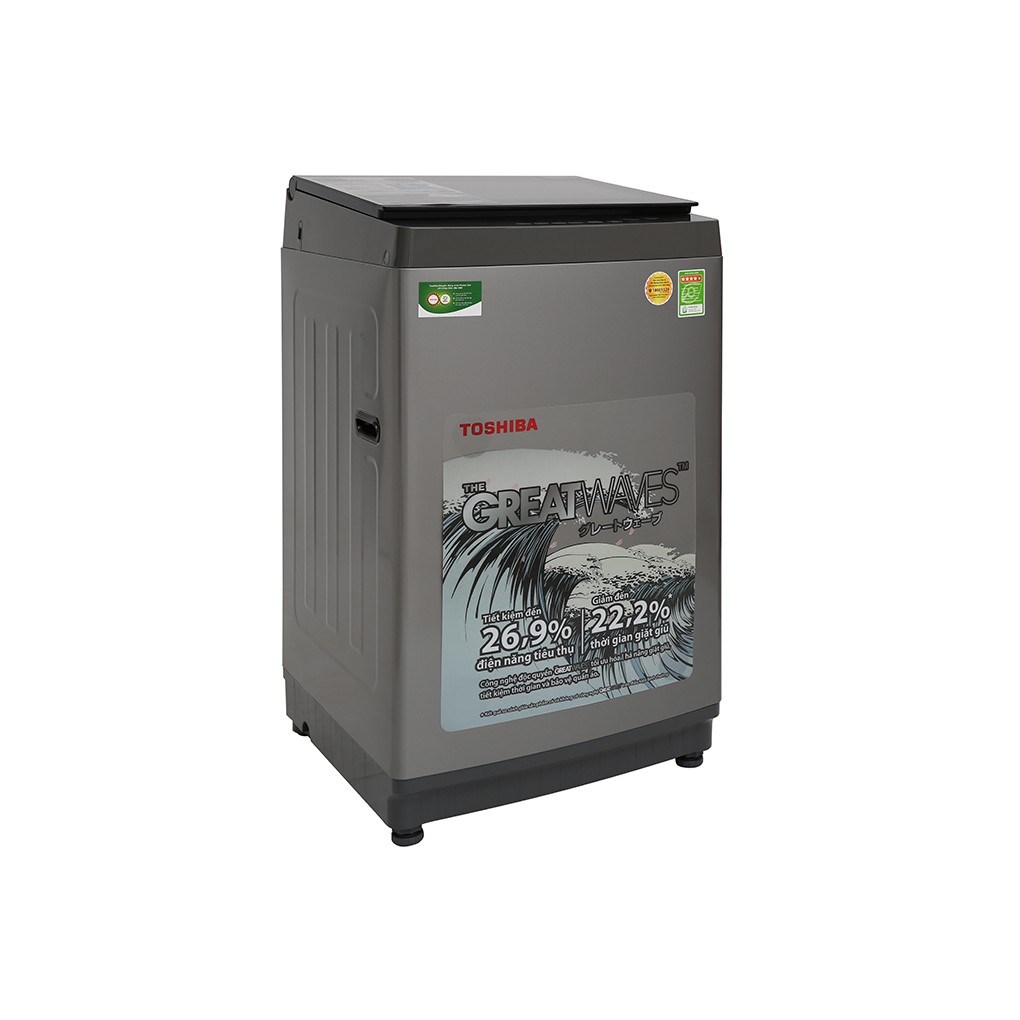 Máy giặt Toshiba 9kg AW-K1005FV(SG) - Khử mùi kháng khuẩn,Tự khởi động lại khi có điện, giao hàng miễn phí TP HCM