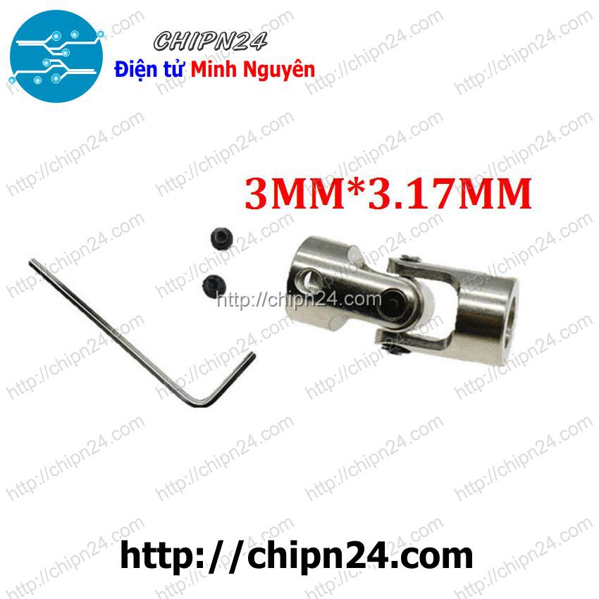 [1 CÁI] (KG1) Khớp cardan 3mm-3.17mm (tặng Cây Mở Lục Giác M3)