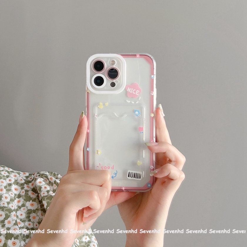 Ốp Điện Thoại Mềm Trong Suốt Có Ngăn Đựng Thẻ Cho iPhone 14 13 12 11 Pro Max X XR Xs Max 8 7 6 6s Plus SE 2020