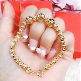 [ SALE TẾT] Lắc  Bi vàng tứ quý si vàng 18k Italy
