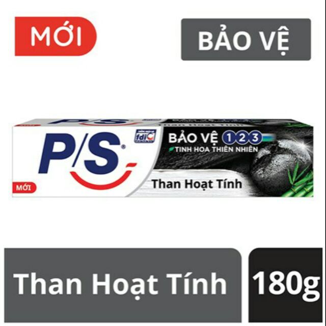 Kem đánh răng PS than hoạt tính 180g