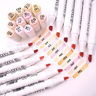 [Lộc's Art Store]Bút Marker Touchliit Màu Da (Bộ 12 màu)