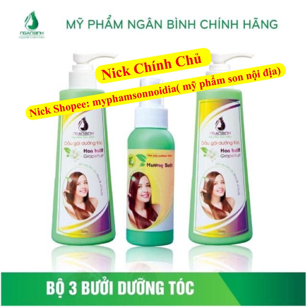 Phân loại Combo Tinh dầu bưởi NGÂN BÌNH, Dầu gội hoa bưởi, Dầu xả hương hoa bưởi Kích thích mọc tóc, Ngăn rụng tóc