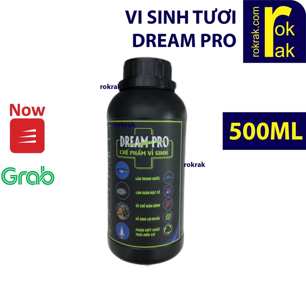 GIÁ SỈ-Dream Pro 500ml Vi sinh Tươi chuyên dùng cho lọc hồ cá Rồng