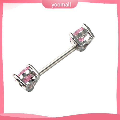 1 Khuyên Nhũ Hoa Hình Trái Tim Bằng Thép Không Gỉ Cho Nữ