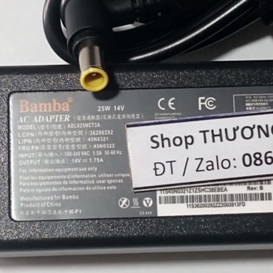 Bộ chuyển nguồn Adapter màn hình LCD Samsung: 14V - 1.79A