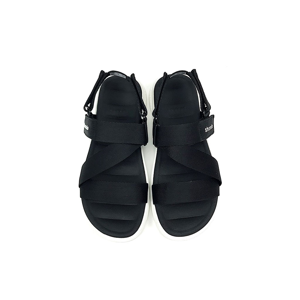 Giày Sandals SHONDO F6 Sport Quai Đen Đế Trắng - F6S003