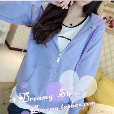 Áo khoác tay dài màu trơn phối túi thiết kế trẻ trung cho nữ