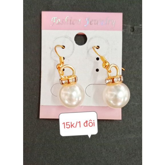 bông tai ngọc trai nhân tạo