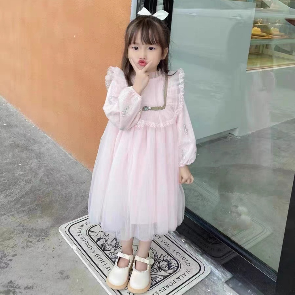 Giày búp bê bé gái - Giày bệt Nơ xinh phối viền ngọc dễ thương mềm nhẹ đế cao su chống trơn trượt cho bé mới nhất C30