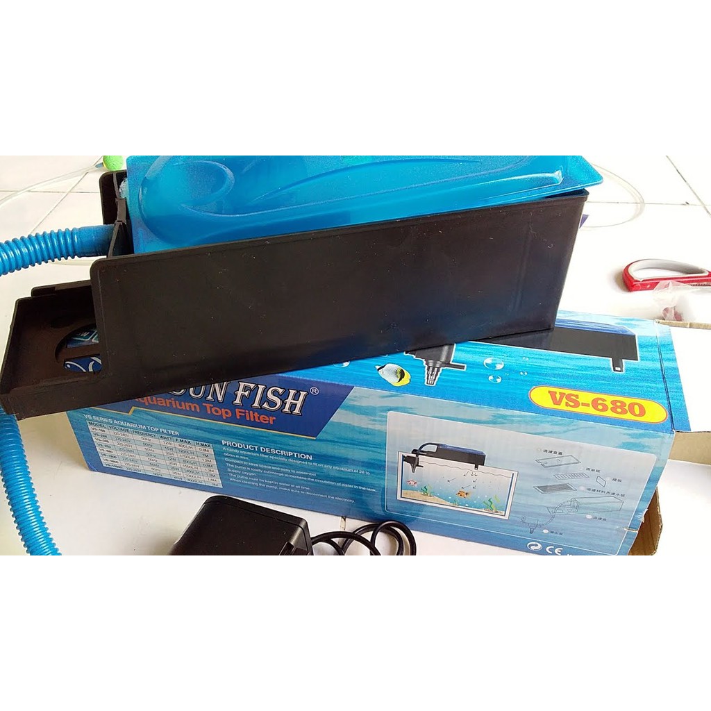 Máy Bơm Lọc Nước Hồ Cá VIPSUN VS-680 (kèm máng & Bông Lọc) - RS-680c