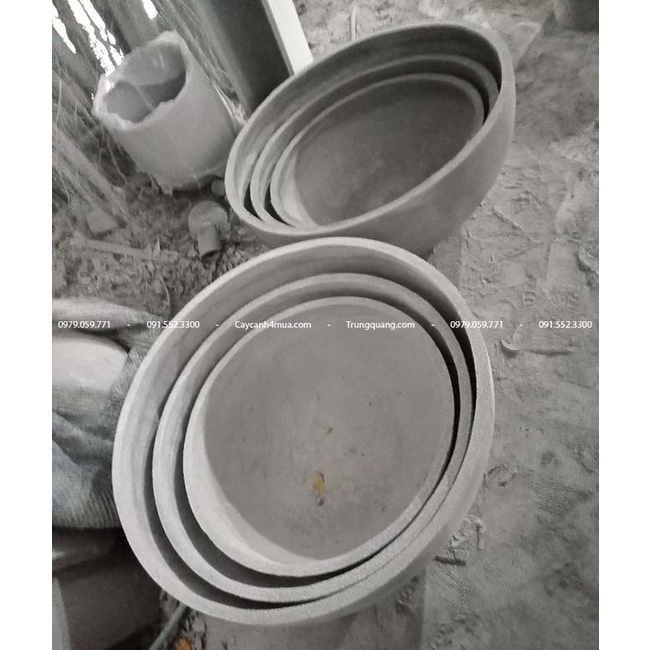 Chậu trồng sen súng chất liệu đá mài