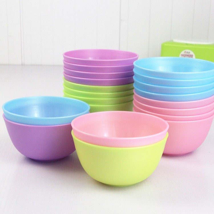 Bát Nhựa Dẻo Loại Dày Chén Nhựa Trộn Mặt Nạ Bát Nhựa Chơi Đồ Hàng Trẻ Em