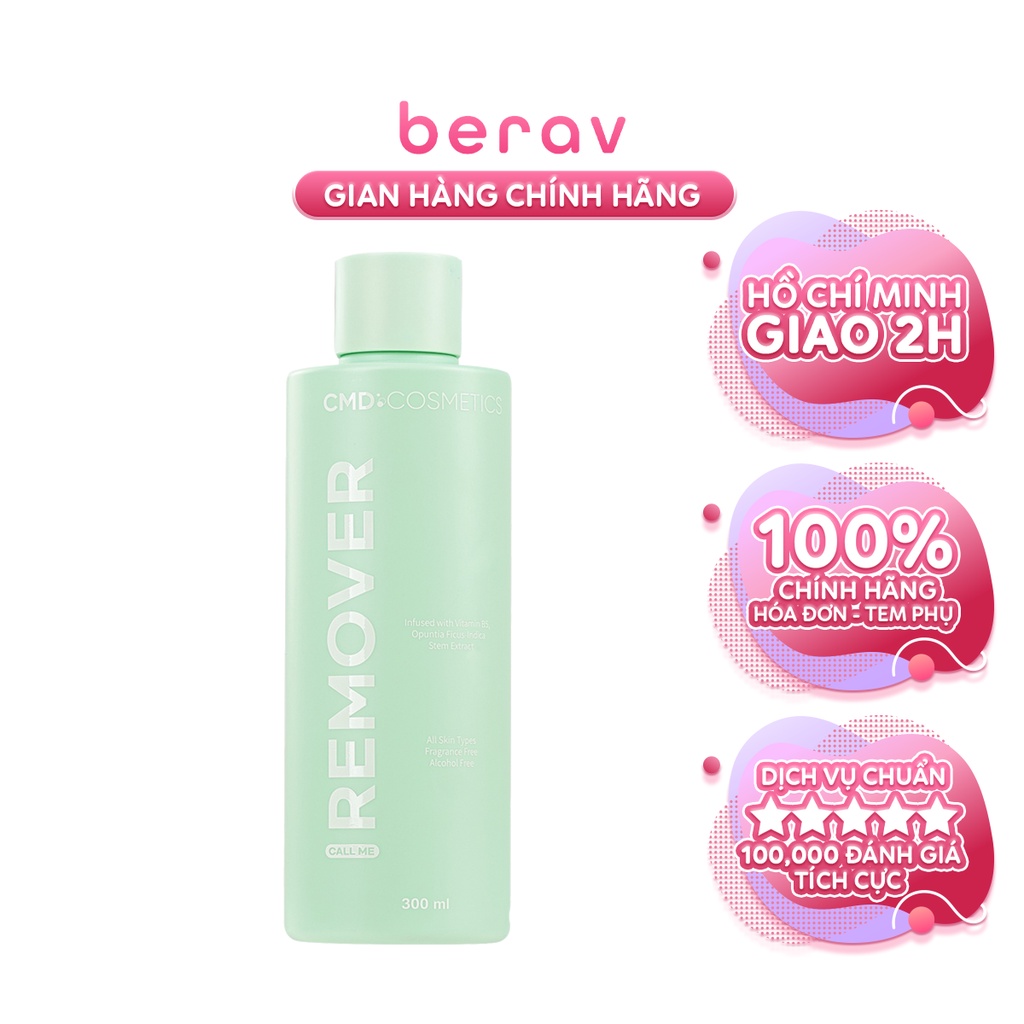 Nước Tẩy Trang Call Me Remover Giảm Mụn Chiết Xuất Xương Rồng Làm Dịu Da 300ml CMD Cosmetics - Call Me Duy