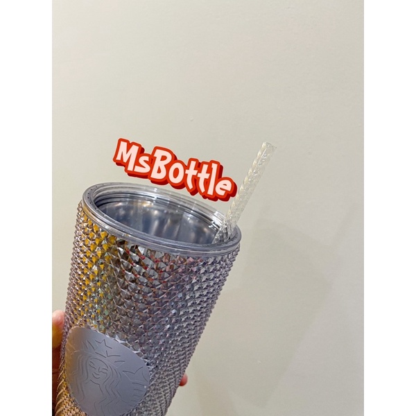 HÀNG CÓ SẴN - LY STUDDED STARBUCKS SILVER TAIWAN