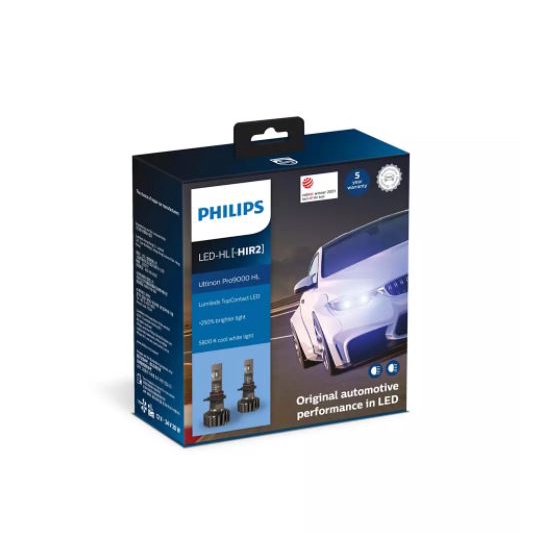 Hộp 2 Bóng Đèn Xe Hơi Philips HIR2 LED 11012 U90 CW X2 20W 5800k (Hàng Chính Hãng)