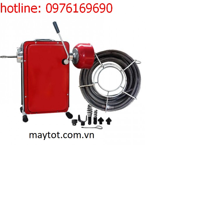Máy thông cống QG100 ( bao gồm: dây phi 16 dài 15m + dây phi 8 dài 4m )