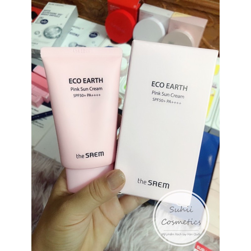 Kem Chống Nắng Vật Lý The Saem Eco Earth Power Pink (SPF 50+/PA)++++