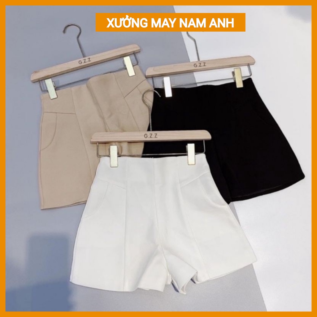 Quần Sooc Vải Cạp Cao, Cao Cấp Siêu Hót