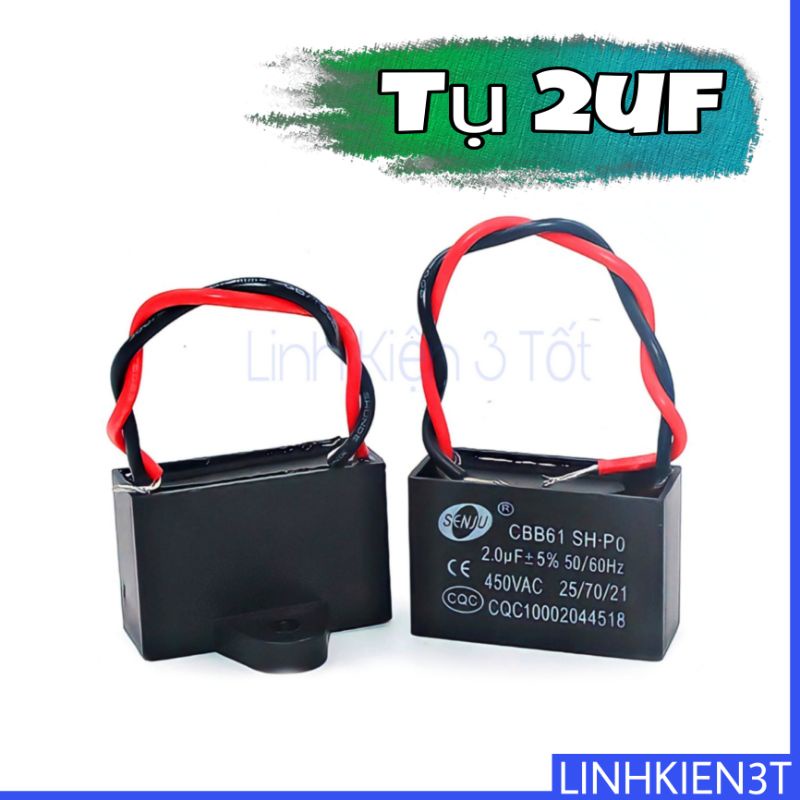 Tụ quạt bàn - quạt treo tường - quạt trần CBB61 2uf 50Hz