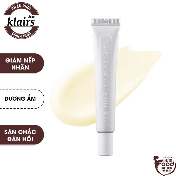 Kem Dưỡng Mắt Chống Lão Hóa, Giảm Nếp Nhăn Klairs Fundamental Nourishing Eye Butter 20g