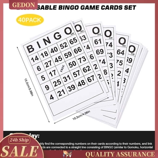 Bộ 40 Thẻ Trò Chơi Bingo 75 Số