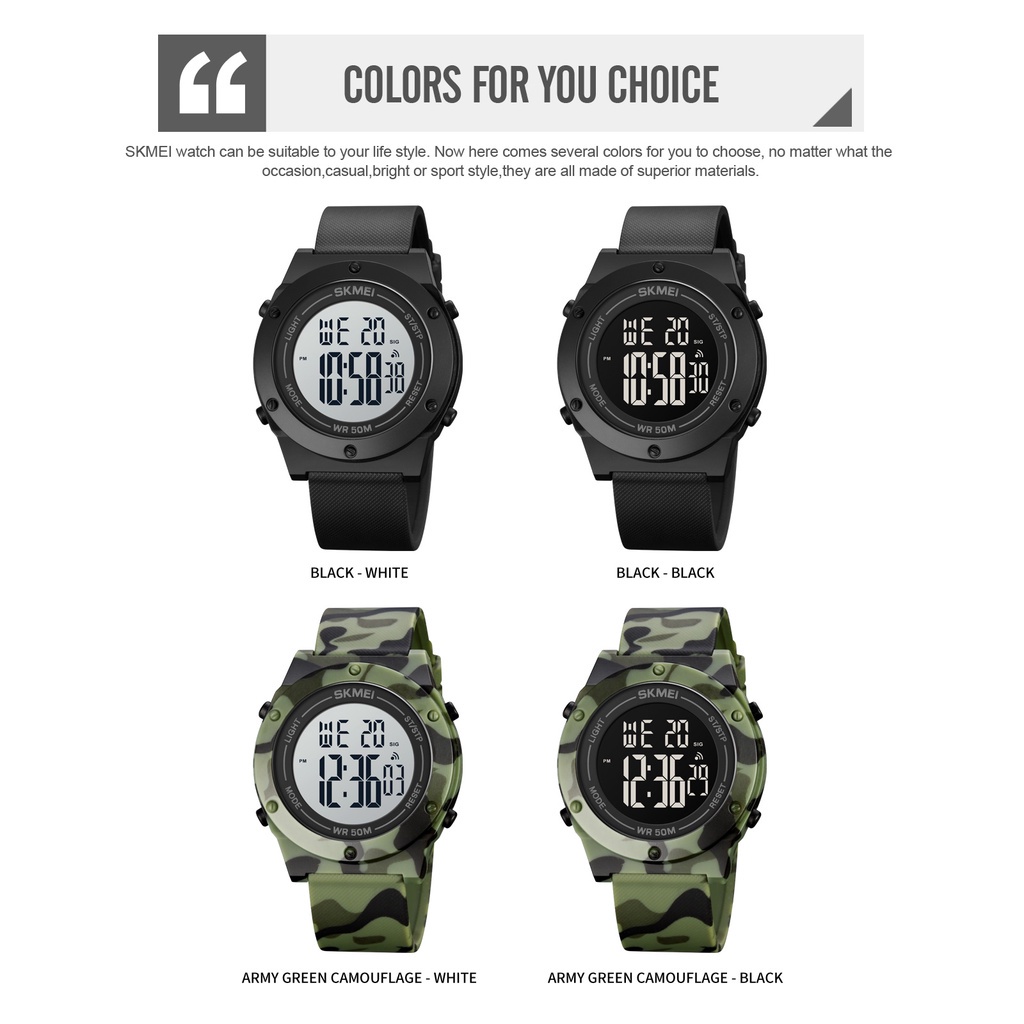 Đồng Hồ Điện Tử Đa Năng SKMEI 1772 Chống Nước Với Dây Đeo PU Cho Nam