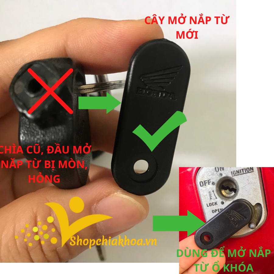 Cây mở nắp từ ổ khóa cơ xe máy honda lead, vission, sh, rsx, rs, blade