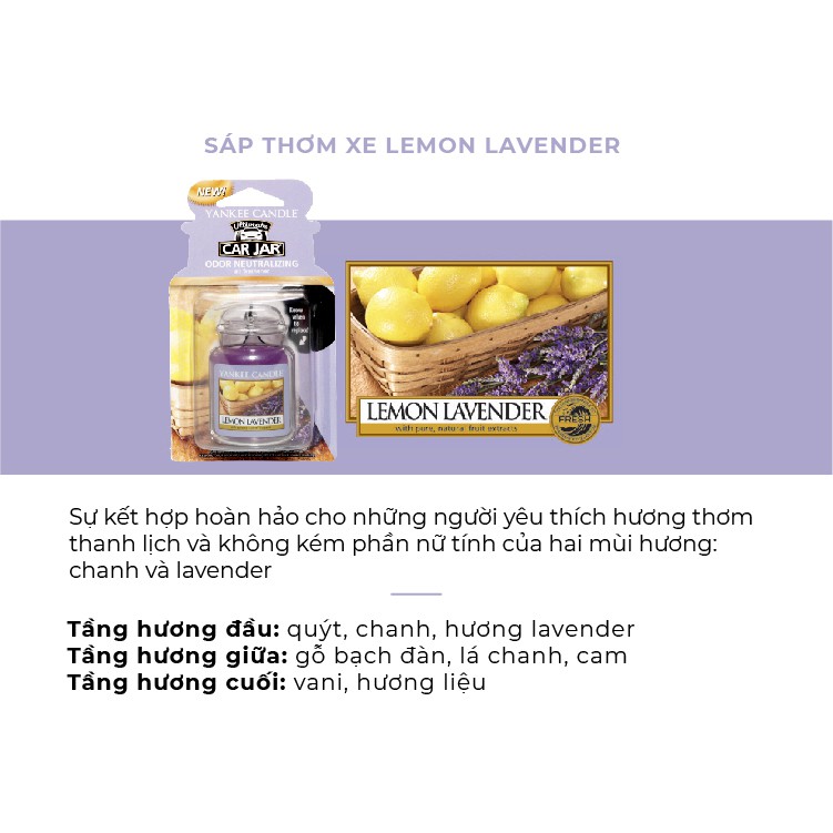 Sáp thơm xe Yankee Candle - Lemon Lavender