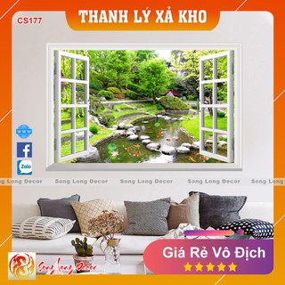 Tranh dán tường 3d Cửa Sổ - CS177 Tranh 3D Không Gian Sống - Song Long Decor