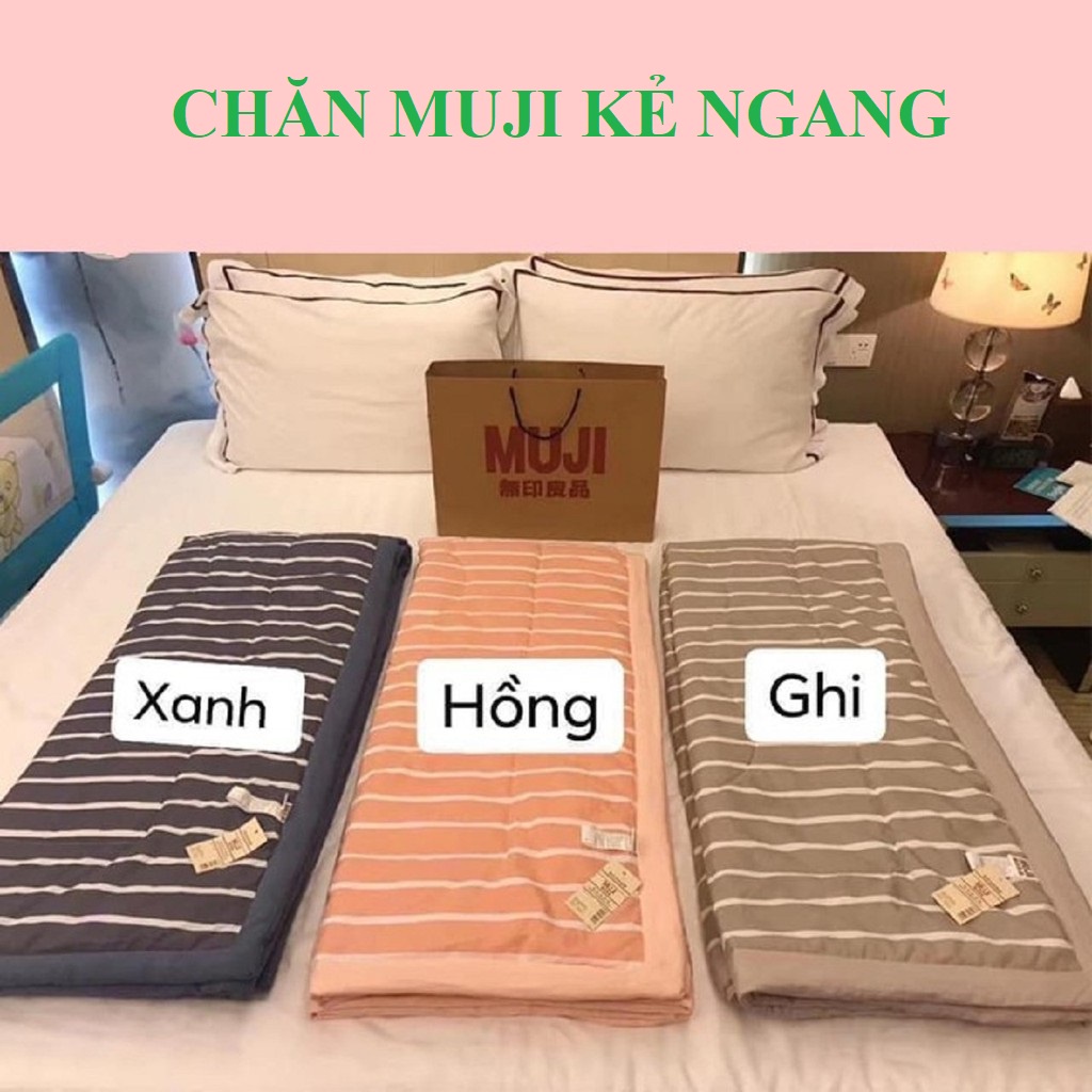 Chăn Hè Muji Kẻ Ngang Cao Cấp Xuất Nhật