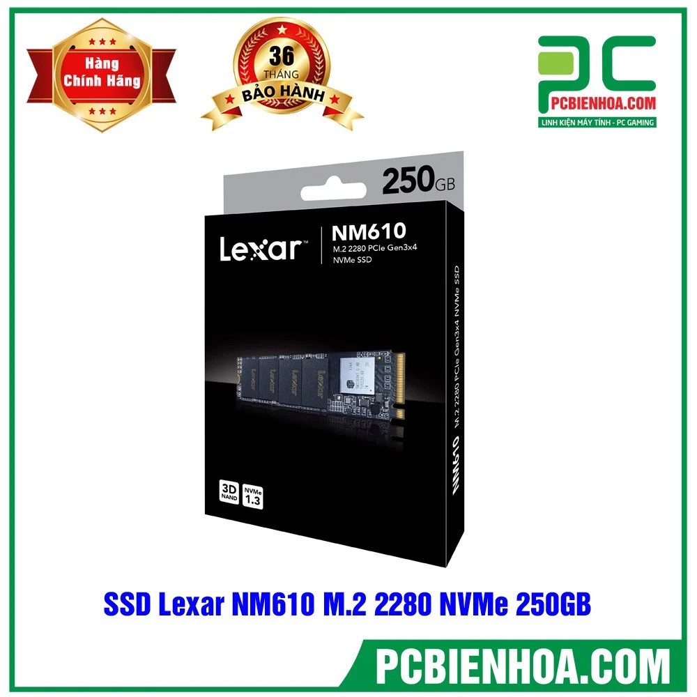 Ổ cứng SSD LEXAR NM610 M.2 2280 NVME 250GB Mai Hoàng phân phối