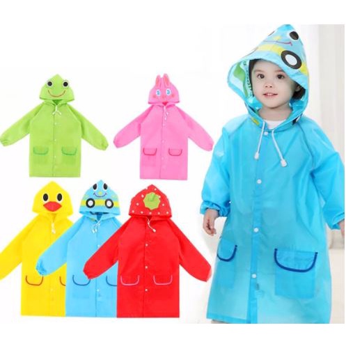 Áo mưa cho bé, áo mưa trẻ em xuất Nhật cho bé 2-7 tuổi chất poly dày dặn không thấm nước