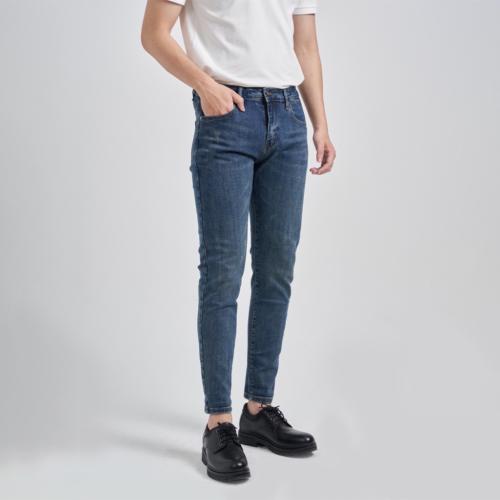 Quần Jean nam, form slimfit, màu xanh đậm - Vidona Luxy. Lengend