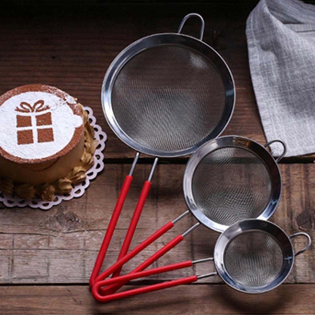 Muỗng rây bột bằng thép không gỉ có tay cầm bền bỉ tiện dụng