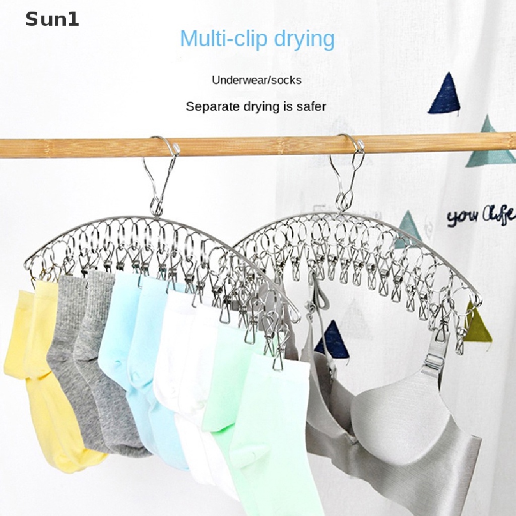 Set 1 &gt; 6-20 Kẹp Inox Phơi Quần Áo Chống Gió Tiện Dụng