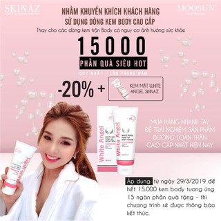 Kem dưỡng trắng body  Skinaz(tặng 1 hũ kem White Angle)
