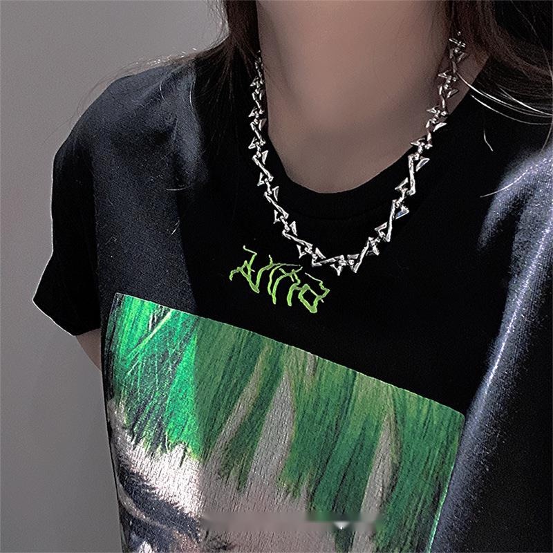 Dây chuyền 19819 dạng khâu hình học phong cách hip hop thời trang cổ điển dễ phối đồ