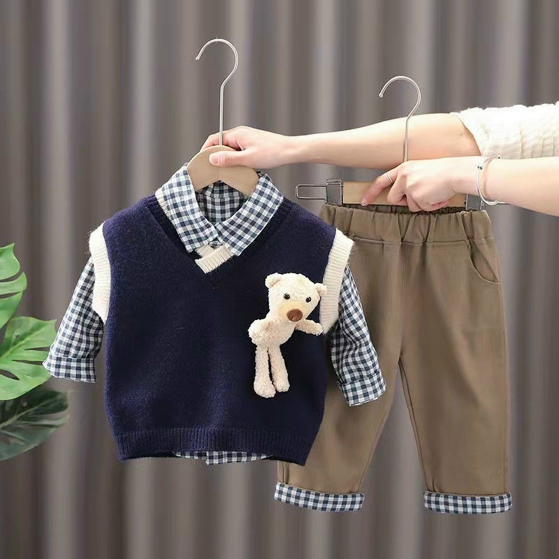 Sét bộ công len 3 chi tiết kèm gấu 10-20kg