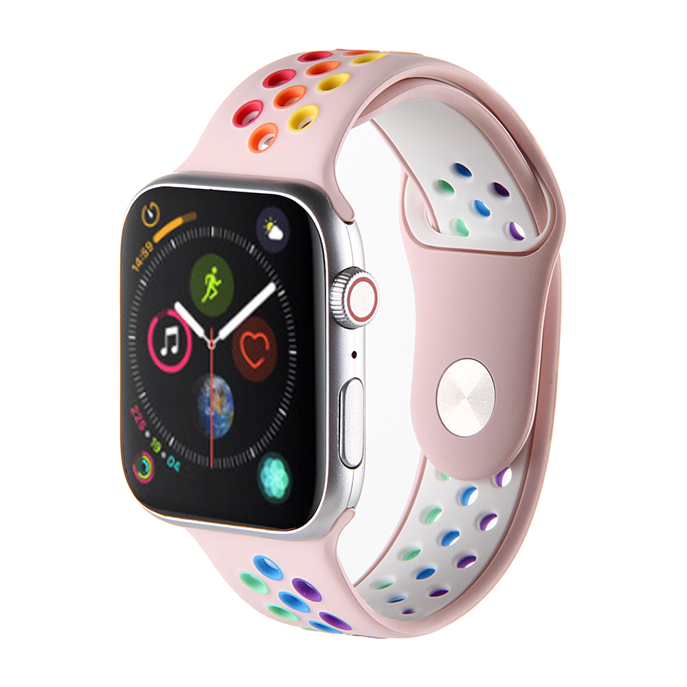 Dây Đeo Silicon Thể Thao Cho Đồng Hồ Thông Minh Apple Watch Series 5 4 3 2 1 38mm 40mm 42mm 44mm