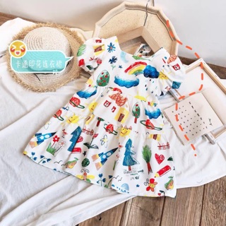 Bán sỉ váy hình đám mây cho bé gái