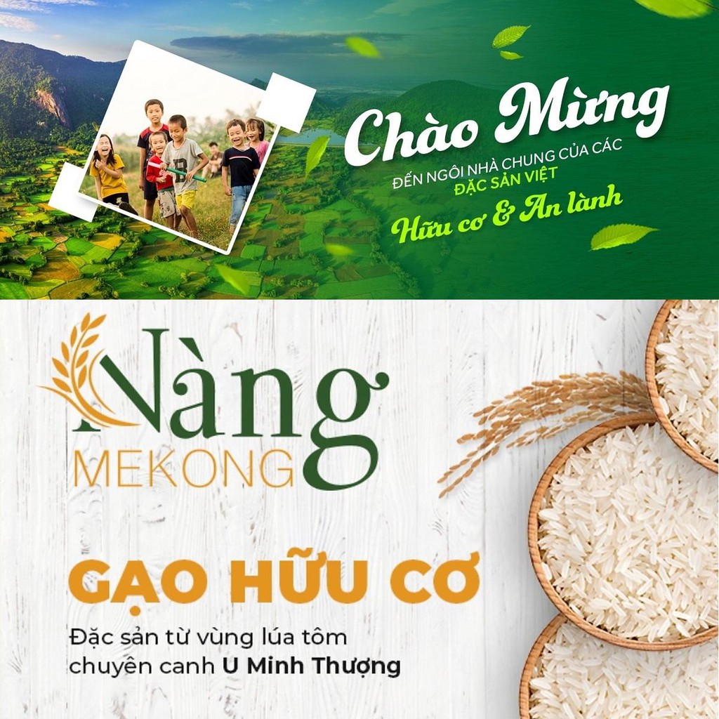 COMBO 2kg - Gạo Hữu Cơ - Gạo LỨT ĐEN - Nàng MEKONG - 100% Organic - MEKONG HOME