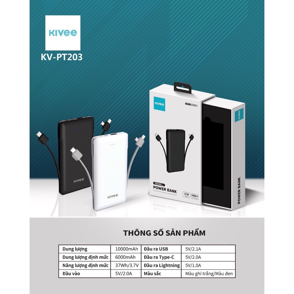 Pin Sạc Dự Phòng 10000mah PT203