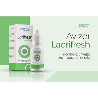 Tặng 1 hộp avizor 60ml Combo 10 lọ Nước Mắt Nhân Tạo Avizor Lacrifresh Comfort 15m